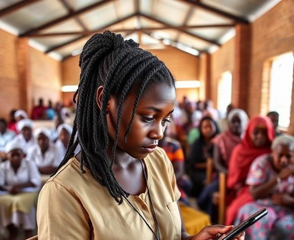 A young person with an AI tool